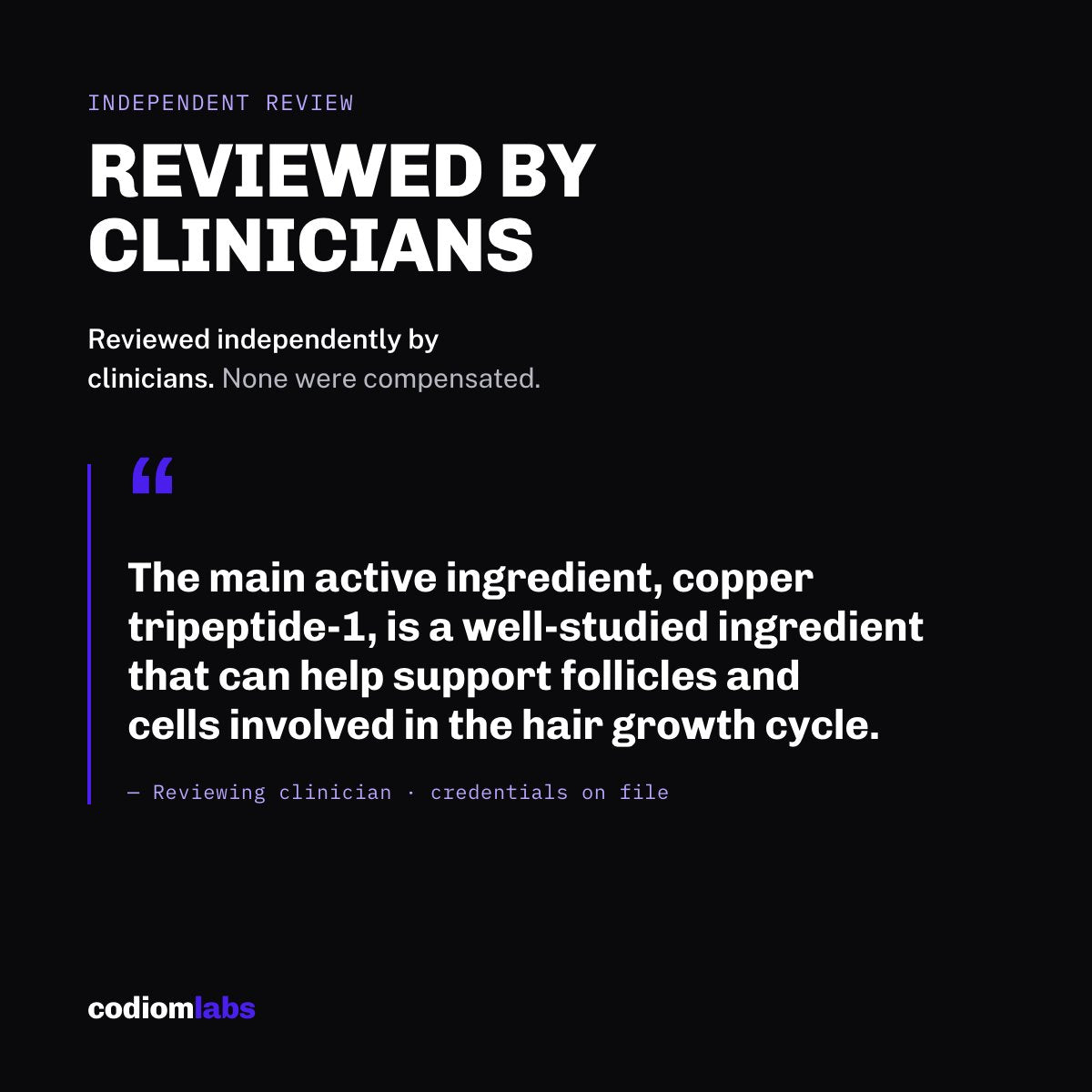 Reviewed by clinicians