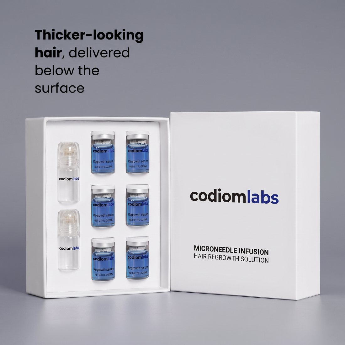 Thicker-looking hair, delivered below the surface